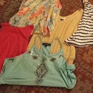 Lot of 5 Tank Tops will add 3 other summer shirts
